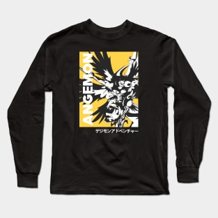 Angemon Black White Long Sleeve T-Shirt